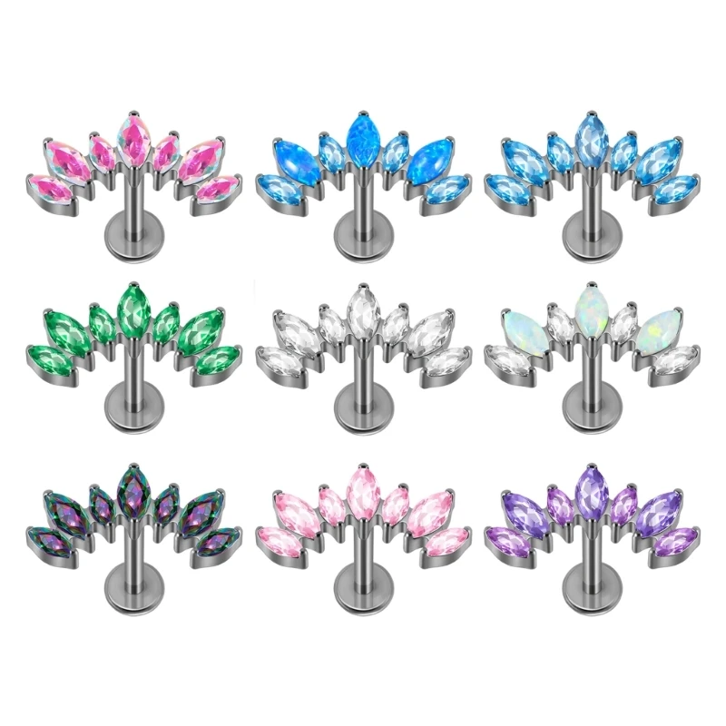 T Internally Threaded Cartilage Earring With Elegant Curved Alloy Body Jewelry