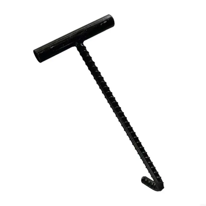 U0DA Heavy Duty Manhole Cover Hook 10mm Thick Steel Manhole Hook Lifter Tool for Easy Access Lifting and Pulling Tool