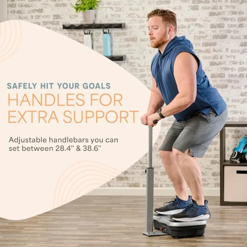 【2026】Lifepro TrimLite Vibration Plate Exercise Machine with Handlebars – Whole Body Vibration Platform for Lymphatic Drainage & view 4