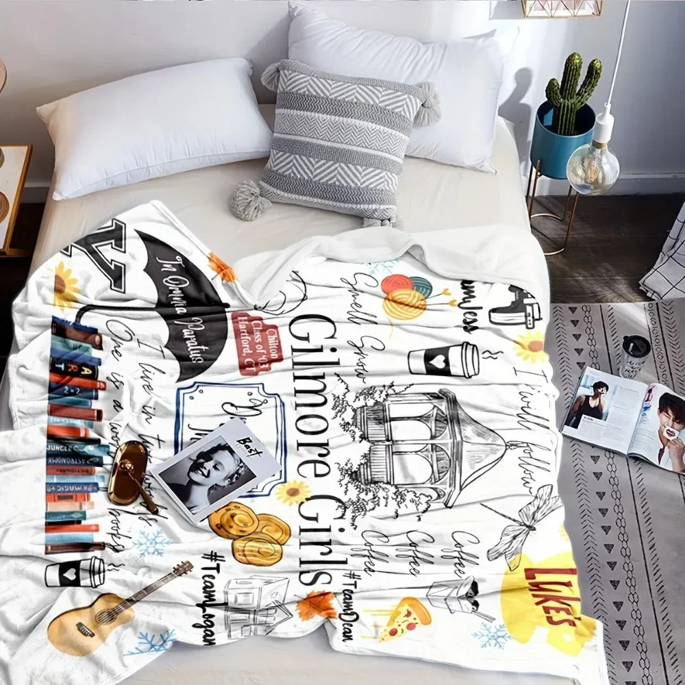 Gilmore Girls Food Themed Design Blankets - Sofas, Office Usable - Perfect for Back To School, Thanksgiving and Christmas Gifts