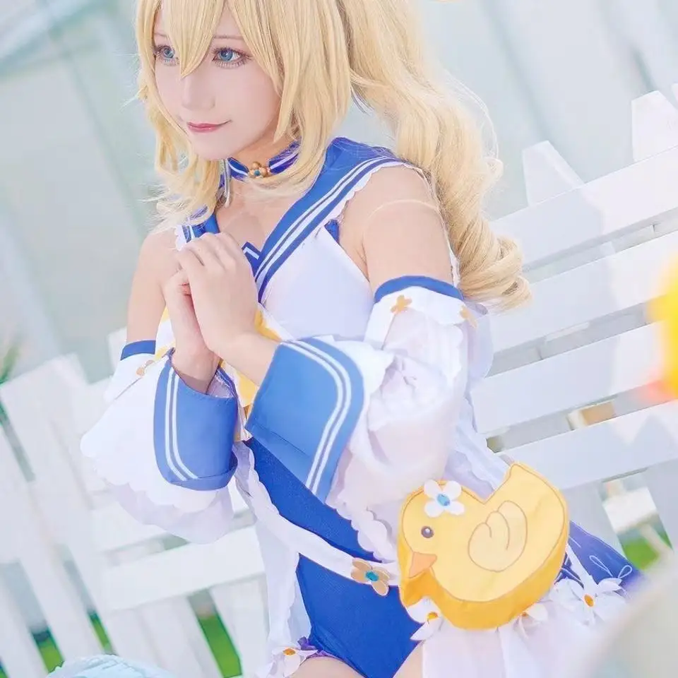 Genshin Impact cos suit Barbara Shining Concerto Swimsuit Cosplay anime Animation Set - Image 5