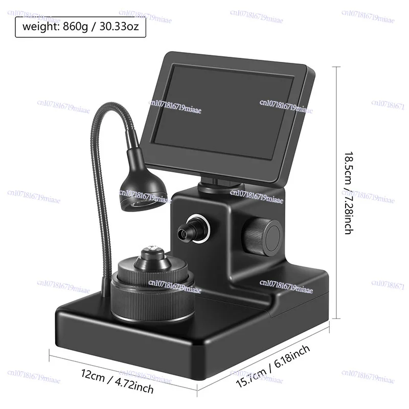 1000X Digital Diamond Girdle Viewer Microscope Camera Diamond Inscription Viewer with 4.3Inch LCD Screen Properties Observer
