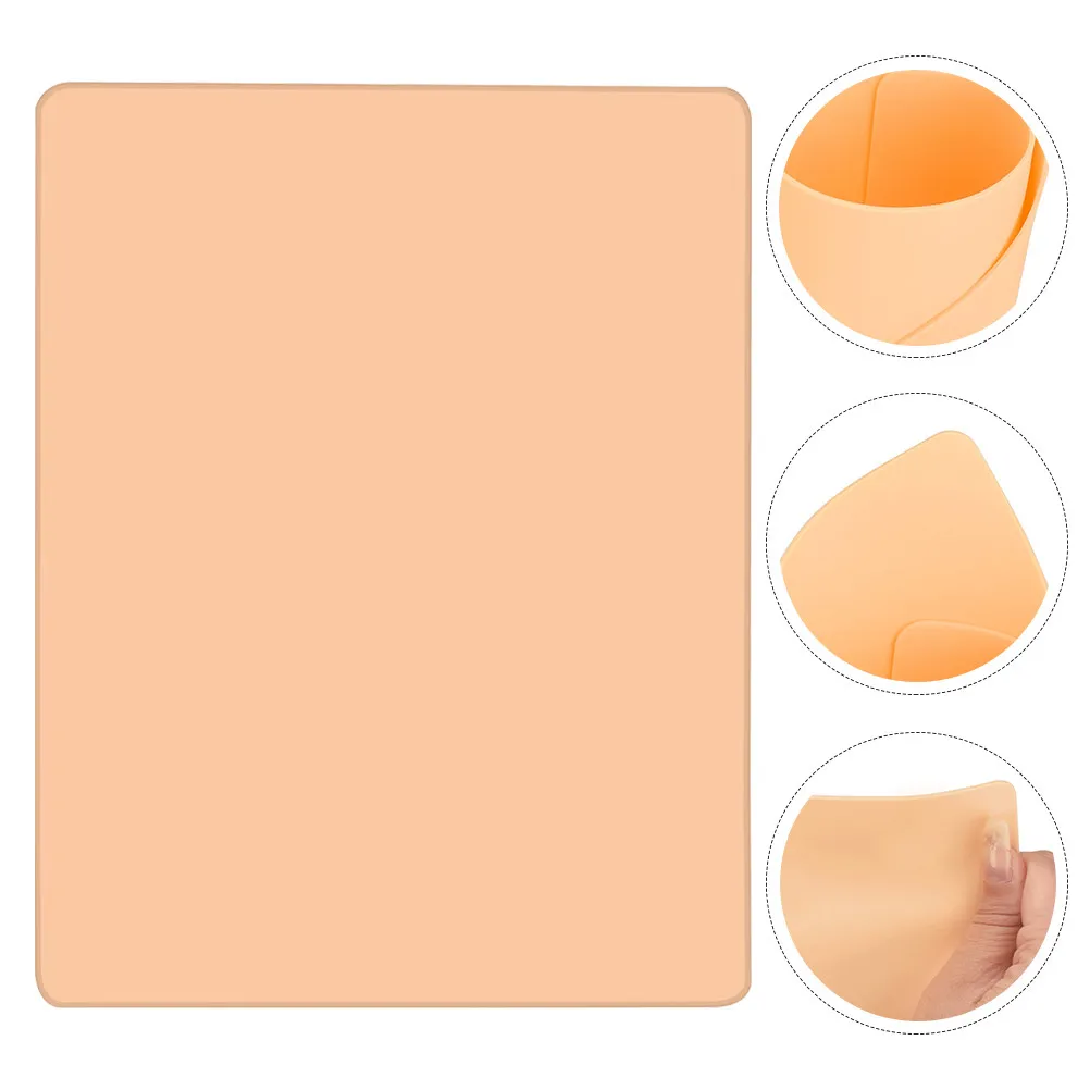 Silicone Tattoo Practice Skin 1Mm Double-Sided Flexible Realistic Feel Reusable Practice Skin for Tattoo Artists Makeup
