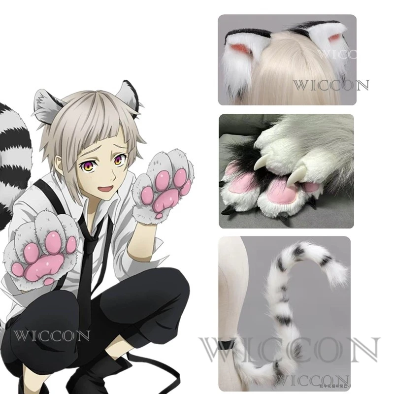 Anime BSD Atsushi Nakajima Cosplay Costumes Shirts Pants Set Uniform Halloween Christmas Party Clothes