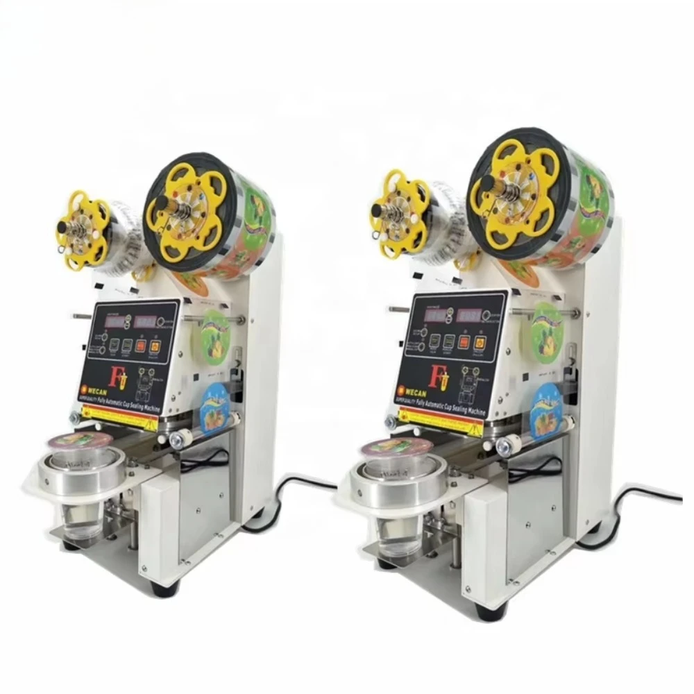 Full Automatic Cup Sealing Machine Bubble Tea Machine Cup Sealer for 90/95mm PP/PET/Paper Cups 220V/110V Customizable