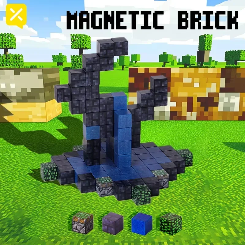 บล็อกสร้างสรรค์แบบ DIY 99 ชิ้น แม่เหล็กแรงสูง ของเล่นเสริมพัฒนาการ ใช้ซ้ำได้ ตัวต่อแบบซ้อน สำหรับเด็กผู้ชาย เล่นในร่ม