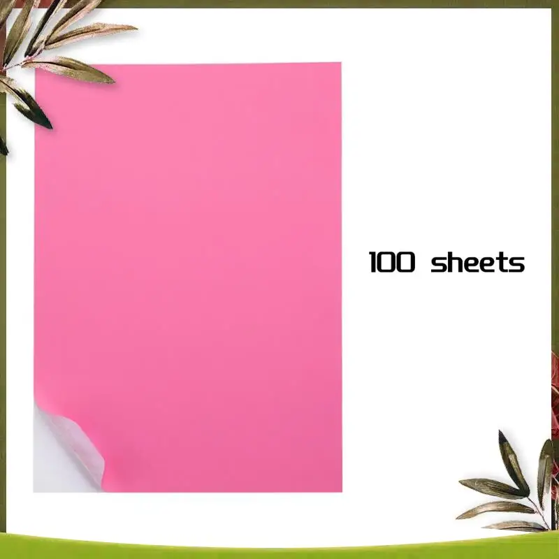 New-A4 Sticker Paper 8.27X11.69 Inch For Laser/Inkjet Printers For Office School Pink