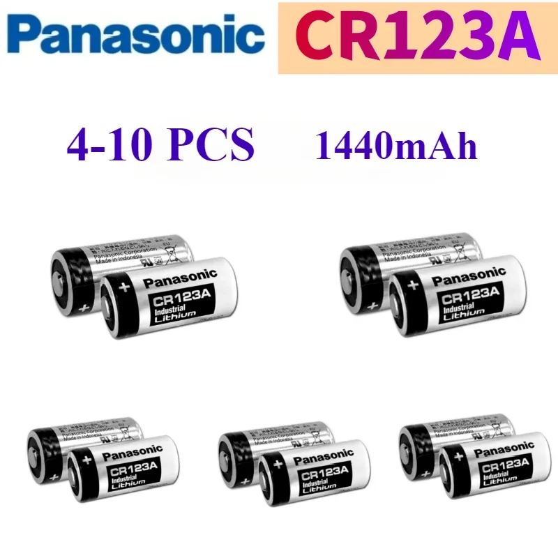 

4-10PCS Original Panasonic 123 Lithium 3V Arlo Camera Battery CR123A CR17345 DL123A EL123A 123A