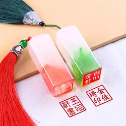 Chinese Tradtional Personal Seal Resin Stamps Custom Chinese Name Special Stamp Teacher Painter Resin Calligraphy Painting Seal