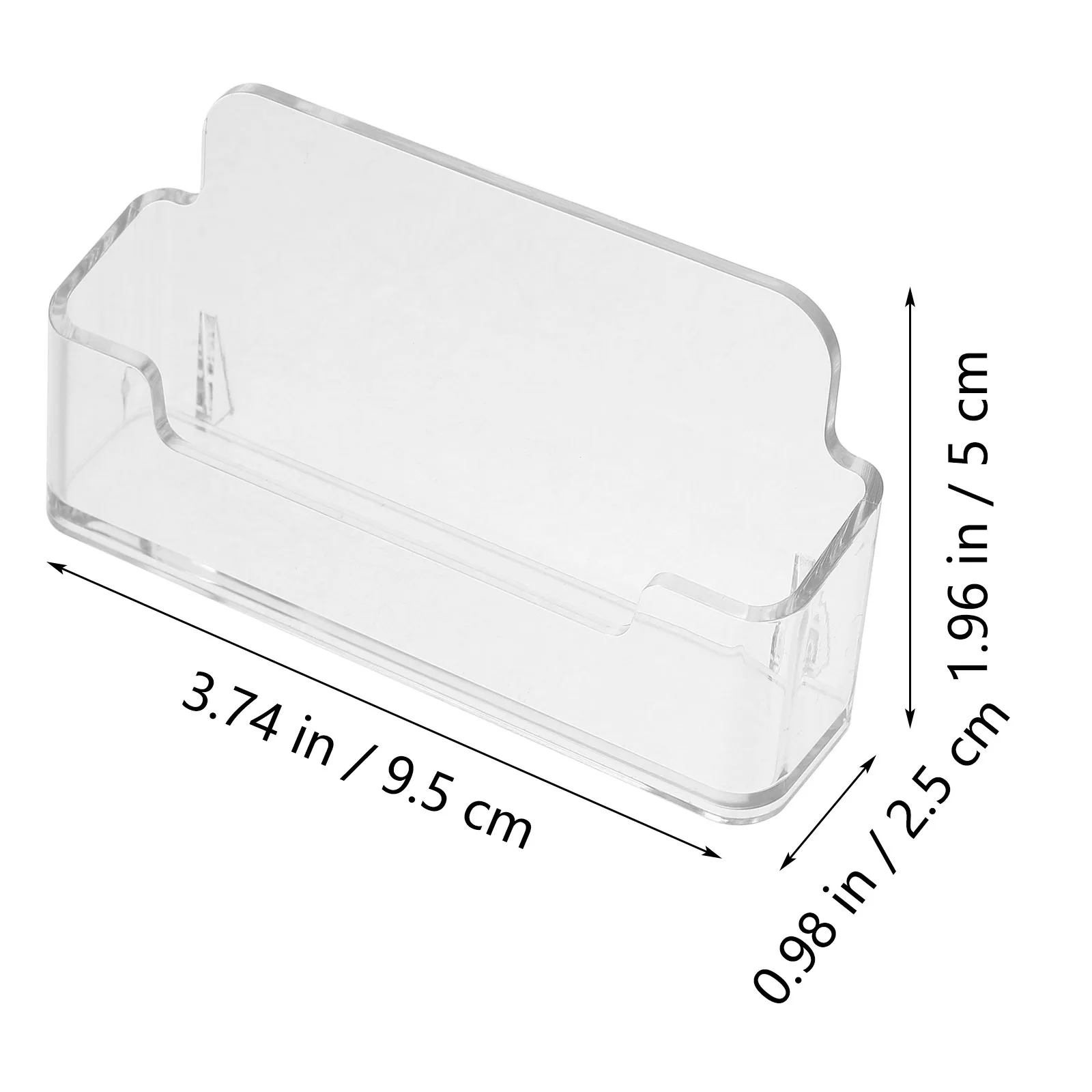 3 قطعة حامل البطاقة الاكريليك المنظم سطح المكتب عرض عمودي حامل بطاقات صندوق تخزين حامل بطاقة الأعمال الاكريليك #4