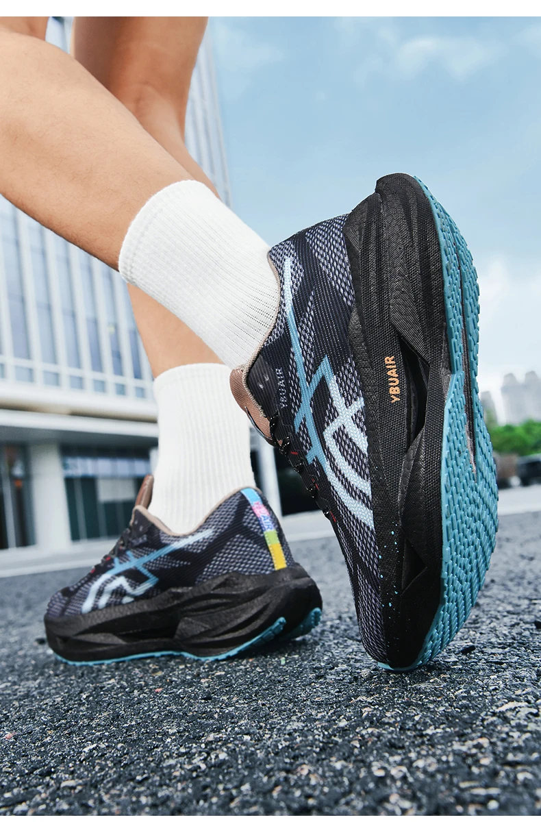 Marathon-Laufschuhe für Herren, leichte Spezial-Sportschuhe, Sneaker mit Carbonplatte, trendige, atmungsaktive Sportschuhe für Damen. – Detail 28