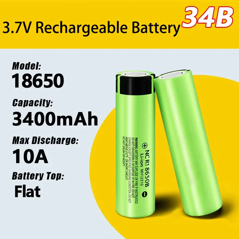 

1-16pcs 34B 100% New Original NCR18650B 3.7v 3500mah 18650 Lithium Headlamp Rechargeable Battery Flashlight batteries