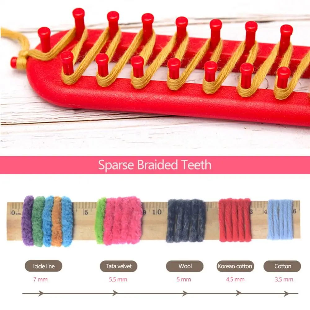 Durable Plastic Weaving Loom Knitting Kit DIY Rectangle DIY Machine Sewing Tools Handmade Craft Wool Knitter Men