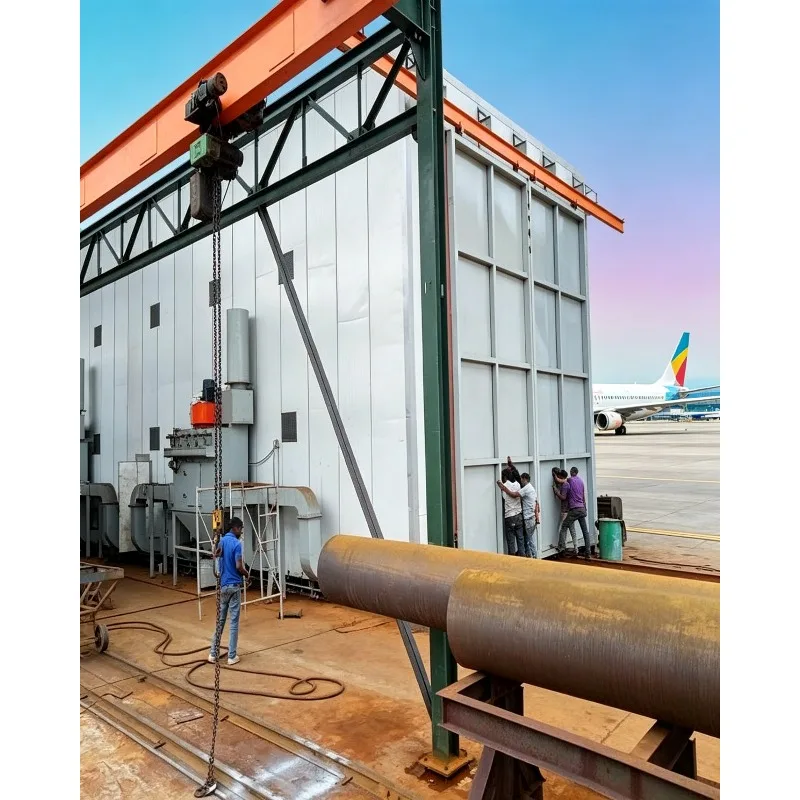 Industrial Shot Blasting Room Container Sand Blasting Chamber Air Sandblasting Booth Equipment Sand Blasting Room