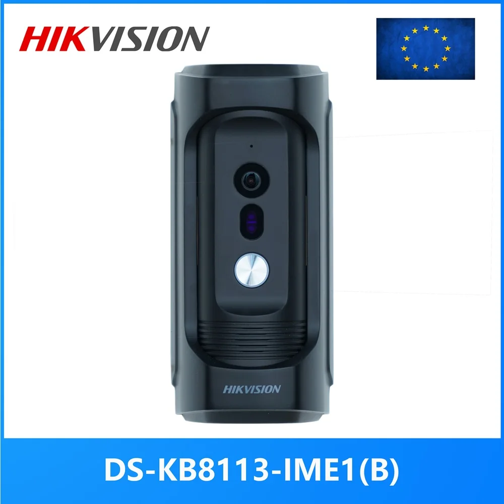 Hikvision-timbre de detección de movimiento a prueba de vandalismo, intercomunicador de vídeo IP, DS-KB8113-IME1(B), compatible con Synology NAS