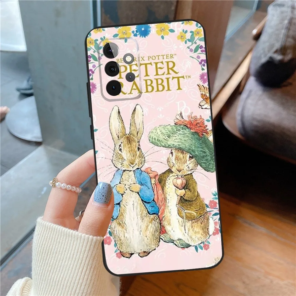 Cute P-Peter R-Rabbit  Phone Case For SamsungS24,23,22,21,S20 Ultra Pro 10,S30Plus,S9,20lite Ultra Black Cover
