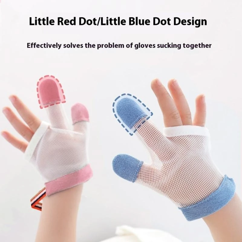 Guantes a prueba succión para bebés, manoplas diseño ajustable para bebés 6 a 24 meses