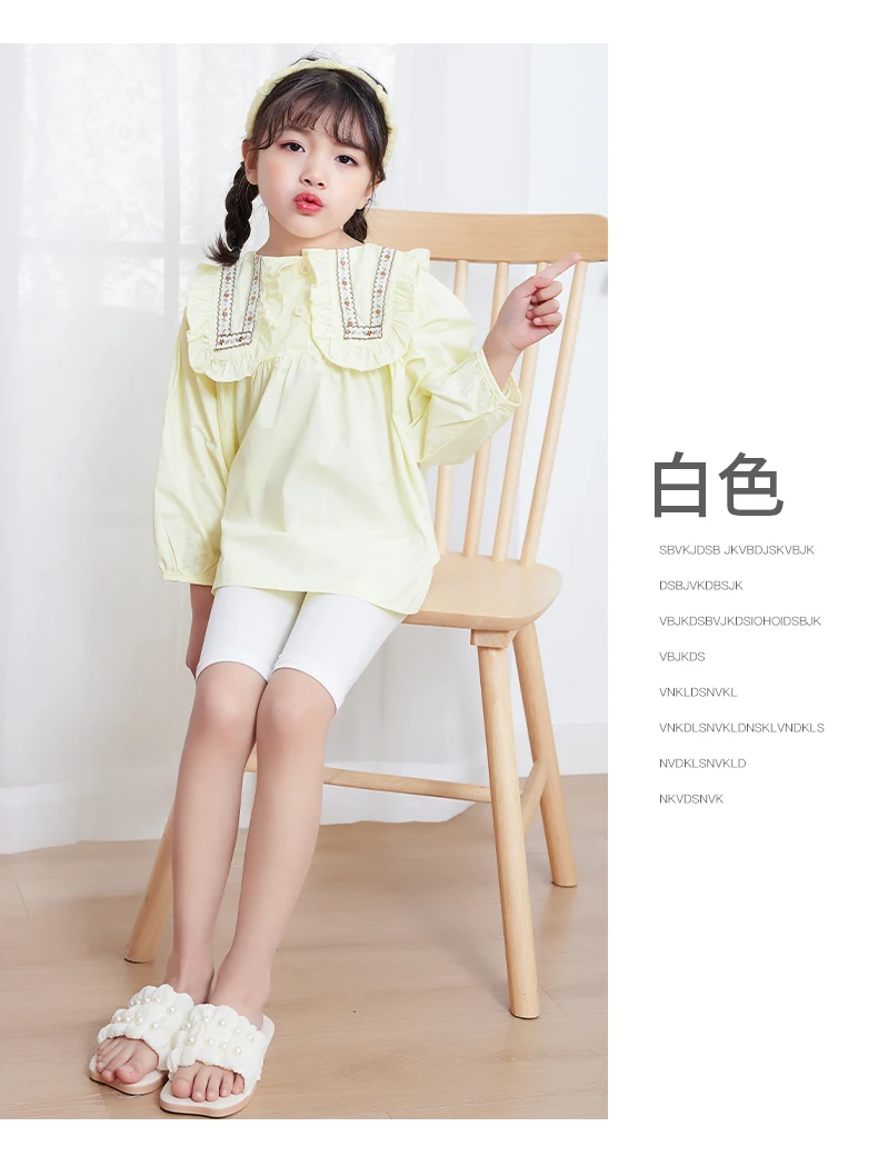 Prinzessinnen Mädchen Frühling Sommer Fünf-Punkt-Hosen Leggings Kurze Hosen Knielange Baby Kinder Weiche Baumwolle Atmungsaktive Caprihosen – Detail 12