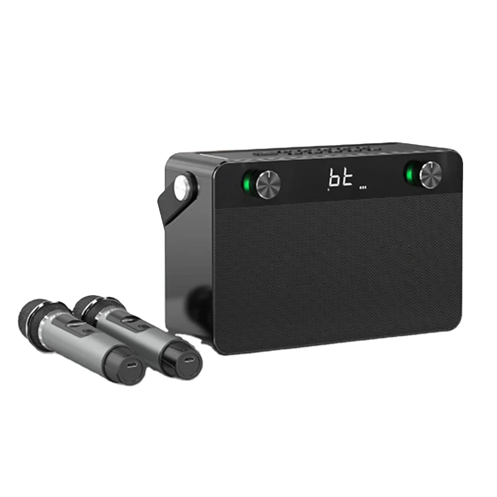 

2023 Professional High Quality Audio Karaoke Speakers Boombox Big Bluetooths Party Speakers Karaoke With Dual Wireless Mic