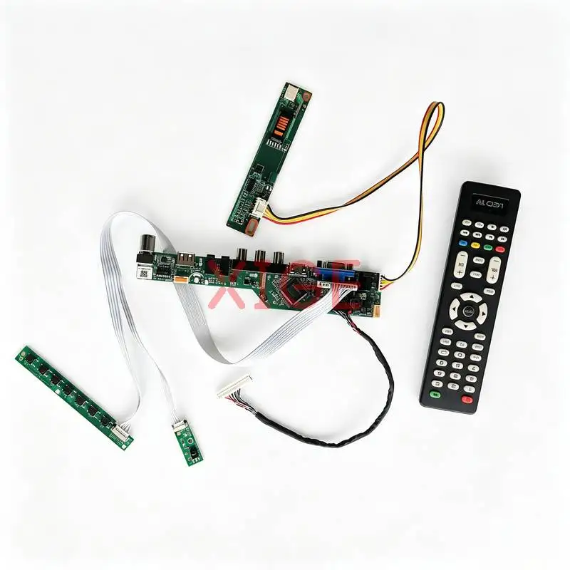 

For IAUX14 HV150UX1 HSD150PU1 ITUX97 Screen Drive Controller Board Kit DIY 1-CCFL 1600x1200 USB+AV+VGA+HDMI 1600*1200 30Pin LVDS