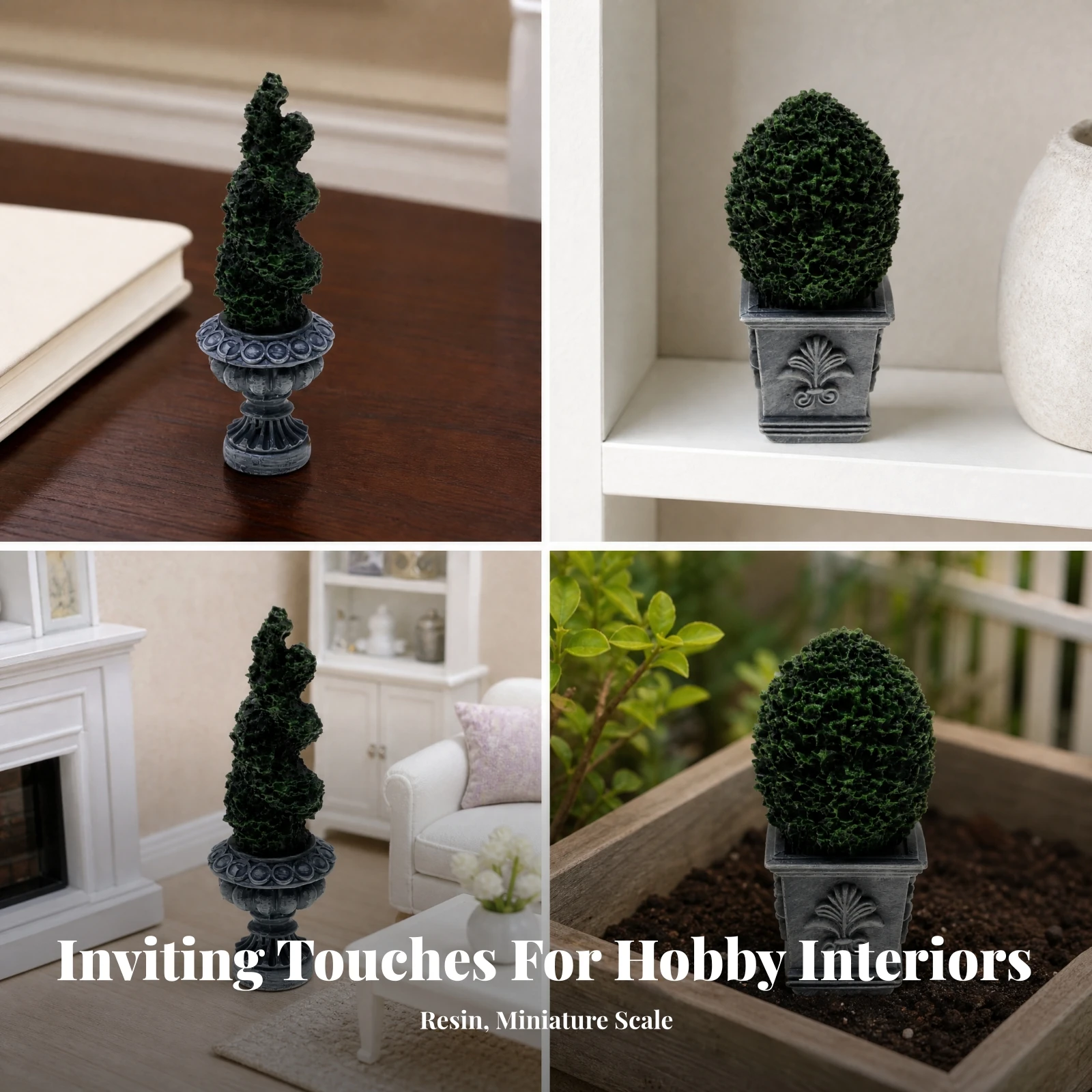 Dollhouse Miniature Plant Accessory Compact Miniature Artificial Green Plant Ornament Dollhouse Decoration Accessory Realistic