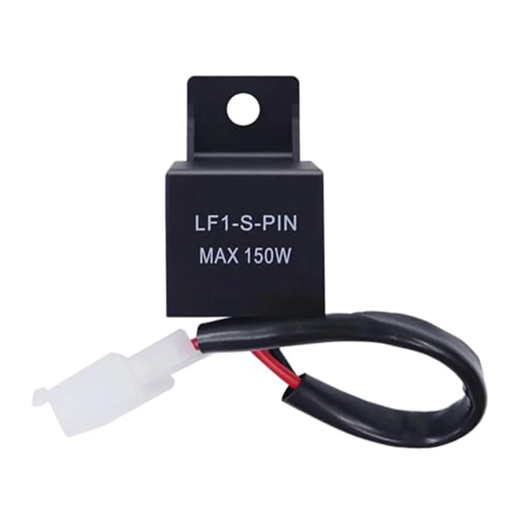 

12V Flasher Relay 2-Pin Flasher Relay Various Weather Conditions Waterproof Design Wide Compatibility High Universality Fitment