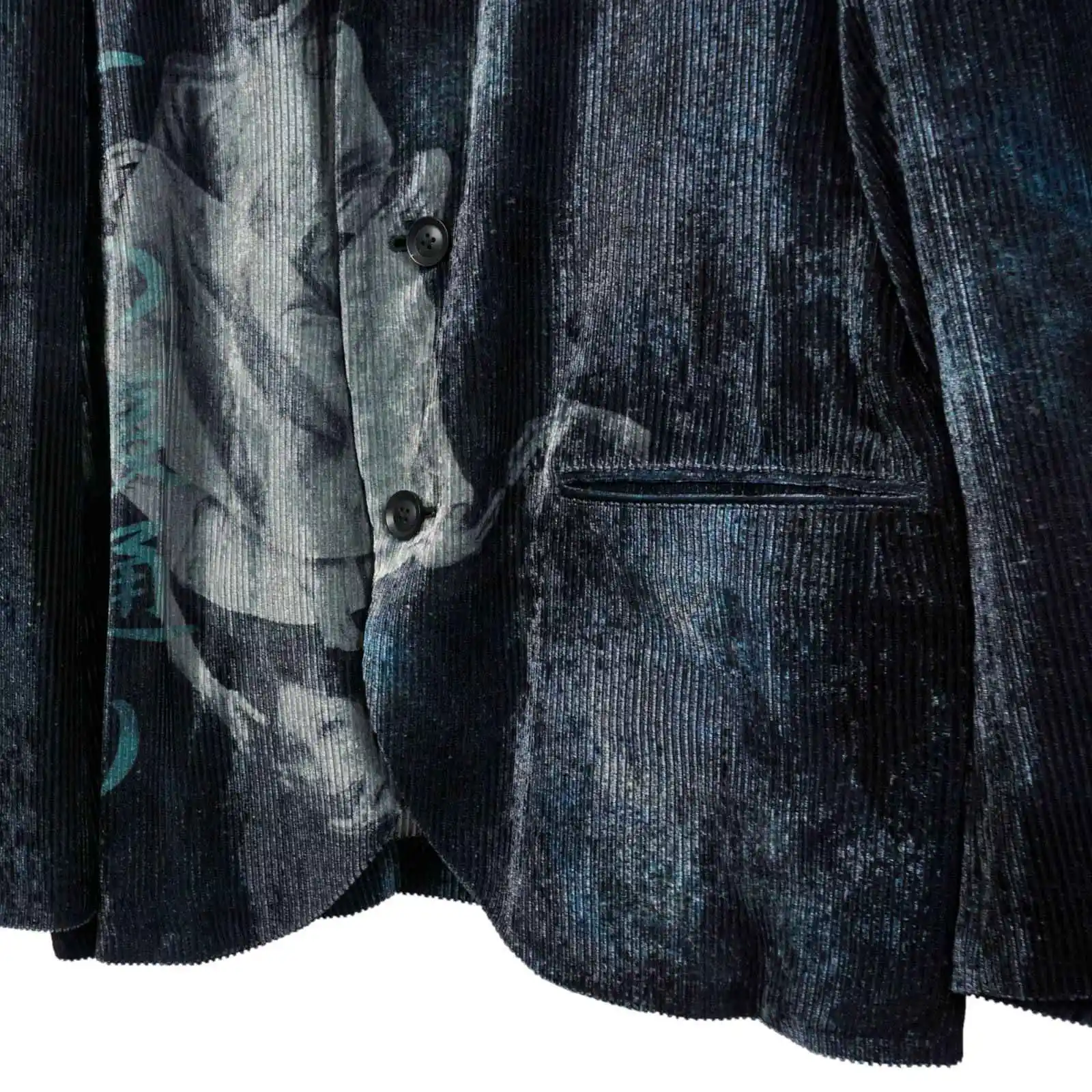 TOP-YAMAMOTO Japanese original design dark niche velvet printed suit jacket