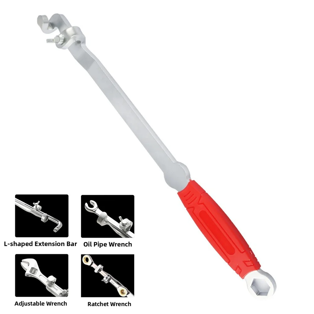 

Wrench Extension Bar 9mm Slot Gap 400mm Wrench Extension Bar With Non-Slip Handle Alloy For Socket And Open-End Wrench Tools