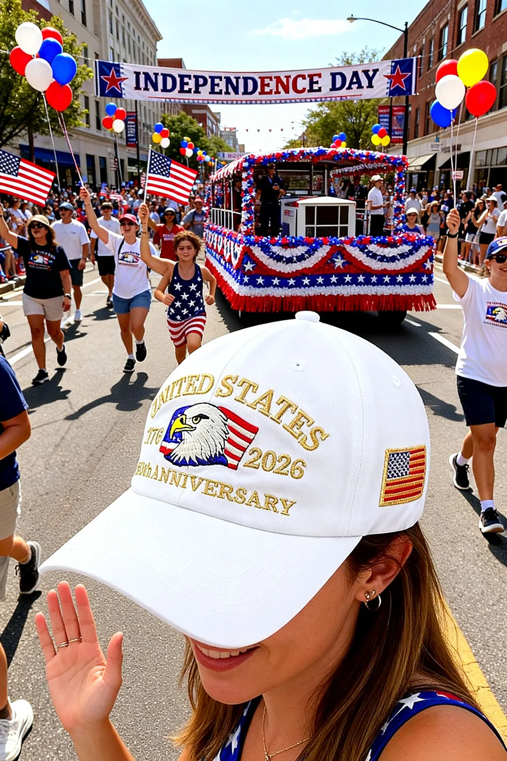 ABLECAP 250. Jubiläumsmütze USA Patriotische Baseballkappen Adler-Bestickte Baseballmützen für Männer Frauen 250-Jahres-Jubiläumsmütze – Detail 4