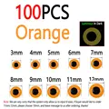 100 piezas de color naranja