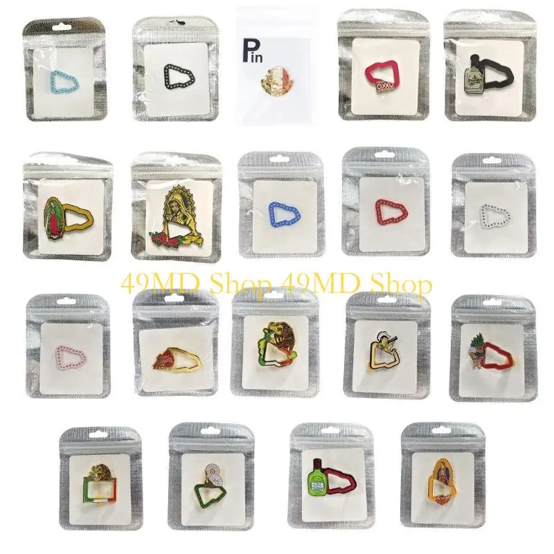 

49MD Cartoon Hat Pin Metal Baseball Hat Brooches Fashion Clothing Accessories NonSlip Hat Badge Hat Decoration