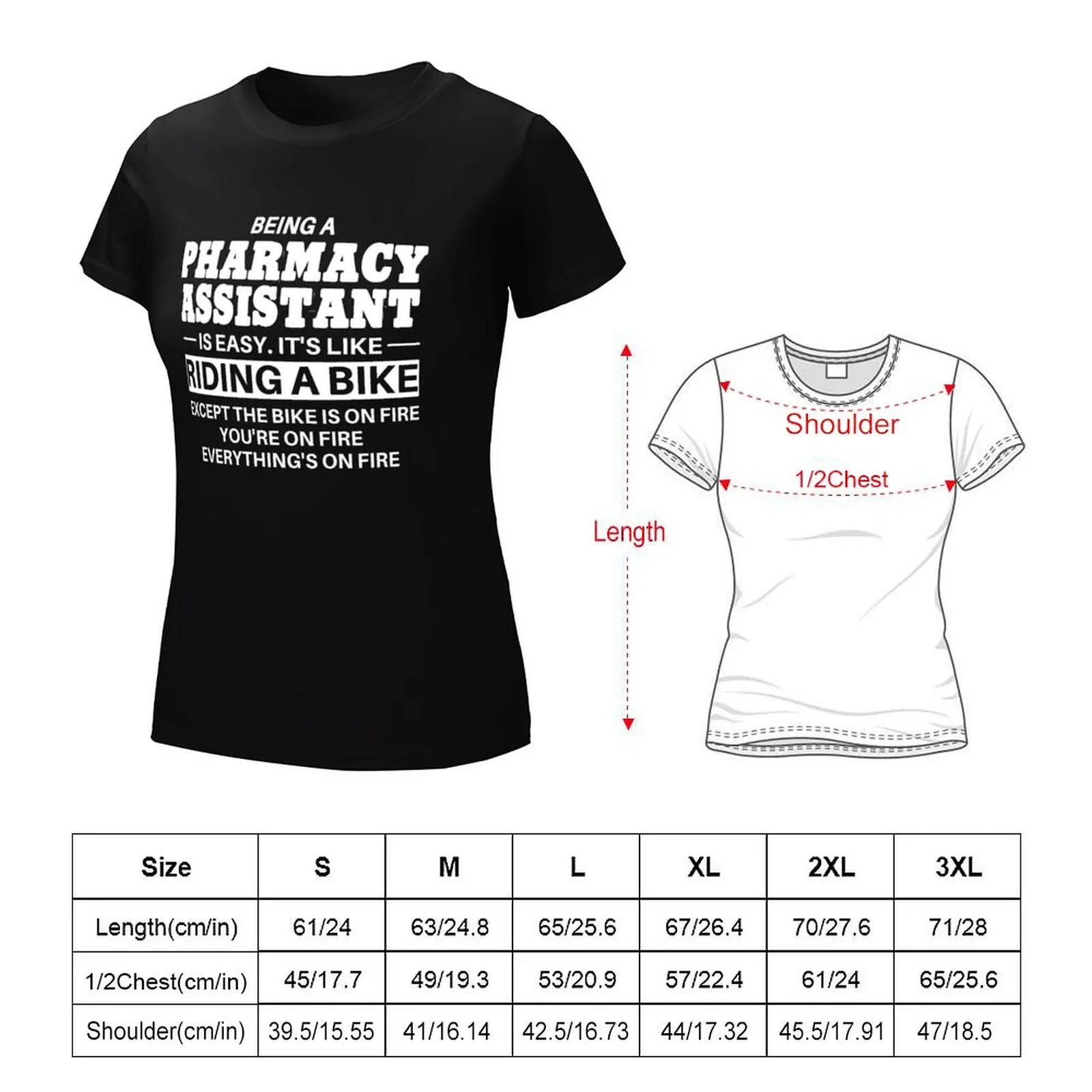 Pharmacy Assistant Riding A Bike T-Shirt sports fans vintage clothes lady clothes sweat t shirts for Women