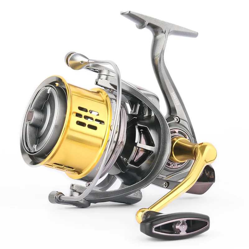 DEUKIO Fishing Reels 8000 10000 12000 Ultralight Metail Line Cup 20kg Max Drag Long Shot Saltwater Freshwater Spinning Reel