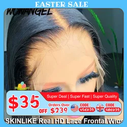 Wow Angel SKINLIKE Real HD Lace Front Wigs Short Bob Wig Blunt Cut Wig 13x4 HD Lace Frontal Human Hair Wigs Pre Plucked Glueless