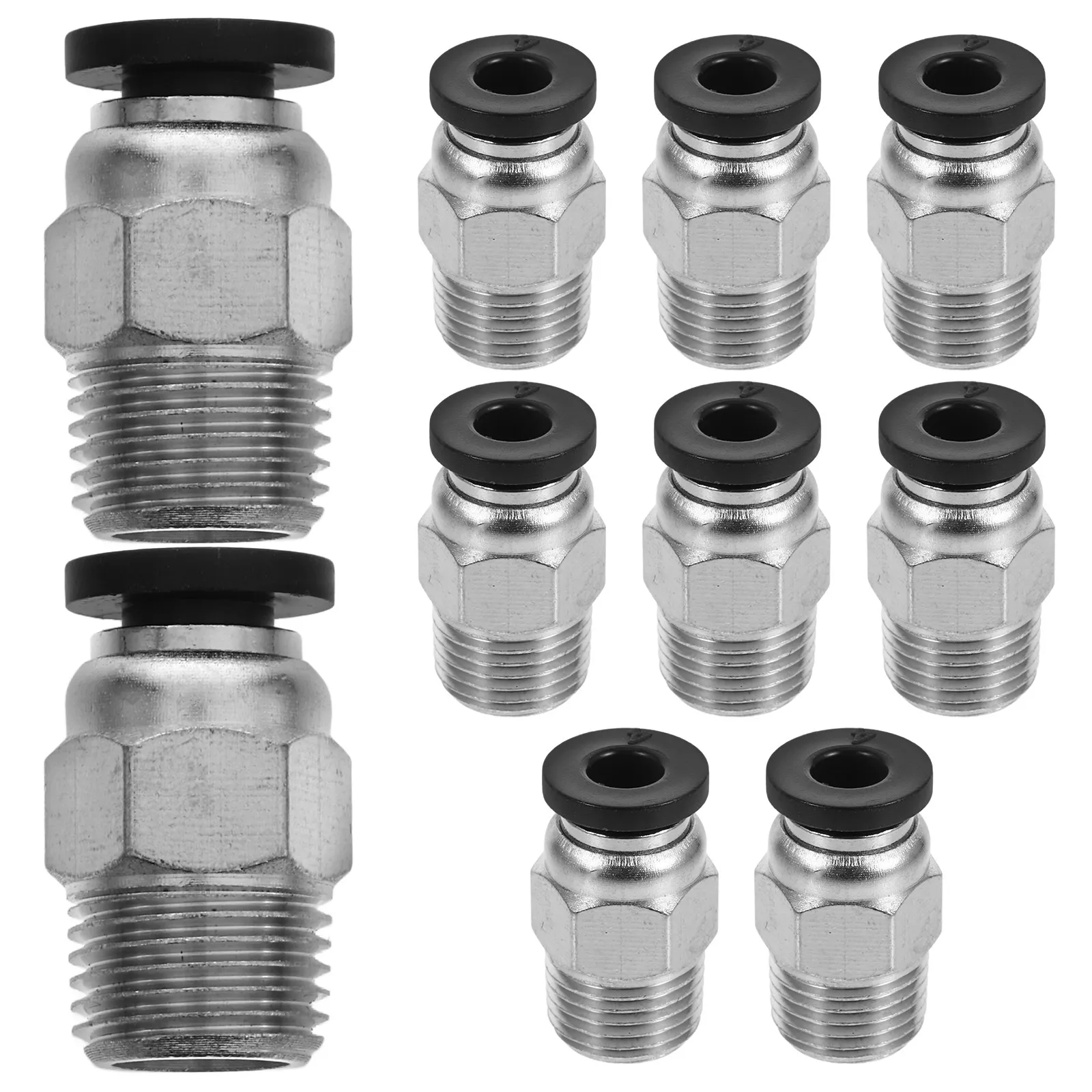 

10Pcs Precision Pneumatic Push Fit Connectors Ptfe Tube 3D Printing Accessories Secure Straight Male Fittings Easy Install Quick