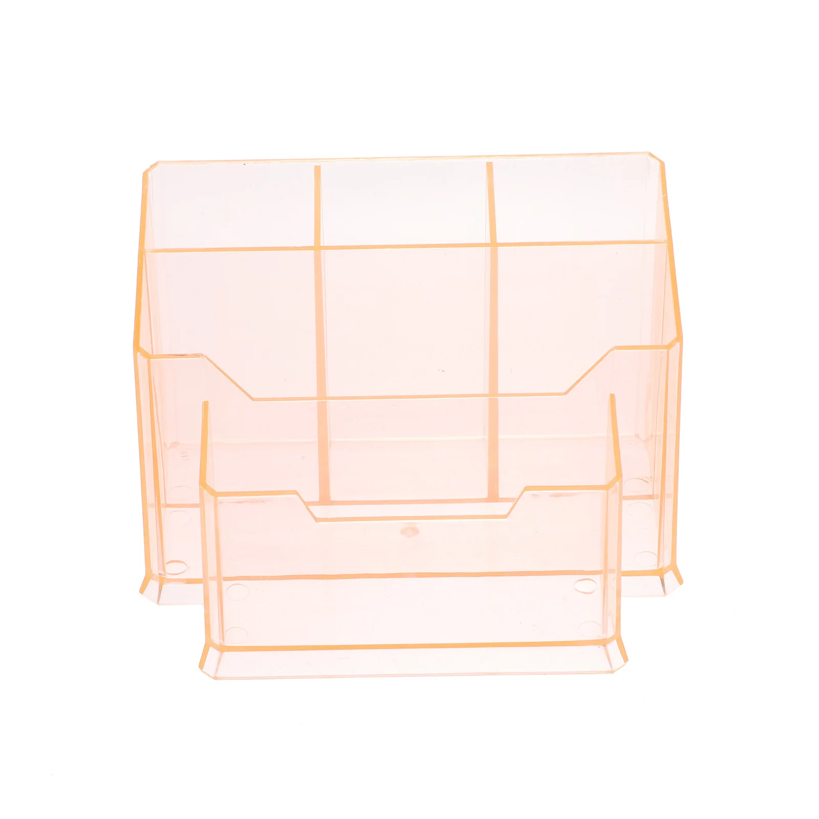 Creative Acrylic Multi-Grids Pen Holder Cup Transparent Large Capacity Desktop Stationery Organizer Pencil Ruler Makeup Brush