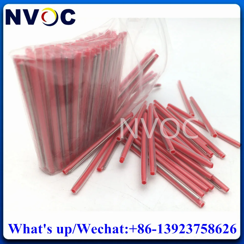 

1000Pcs 40/45/60mm Red Single Rod Fiber Optical Heat Shrinkable Splicing Tube Fusion Protection Sleeves For Bared Cable