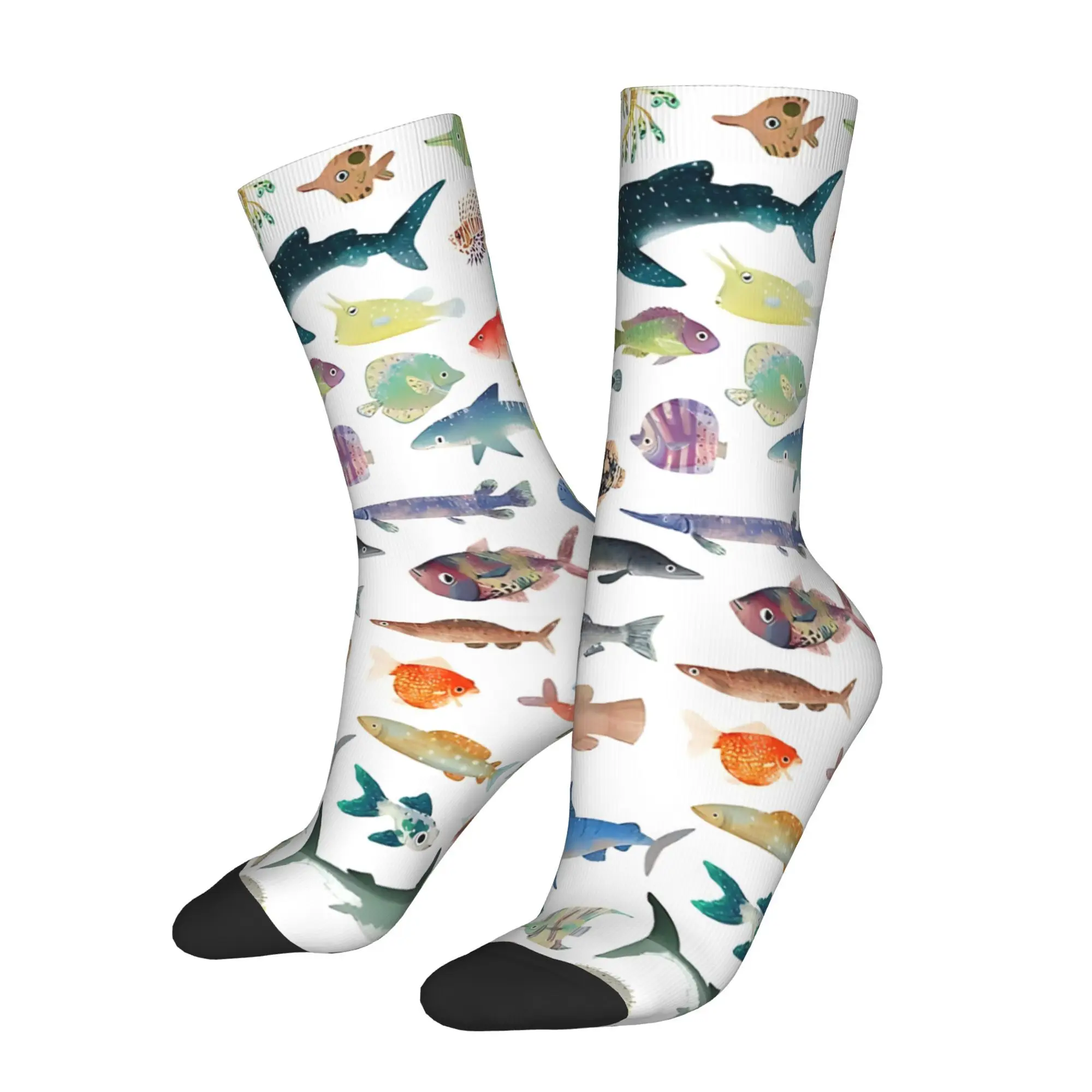 

Мужские носки с изображением животных, круглые удобные чулки для езды на велосипеде, повседневная одежда