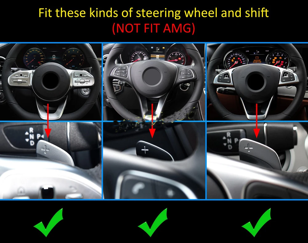 ABS Steering Wheel Shift Paddle For Mercedes Benz A B C E G GLS GLC GLA SLC Class GLA CLS CLA W222 W213 205 X222 Paddle Shifters