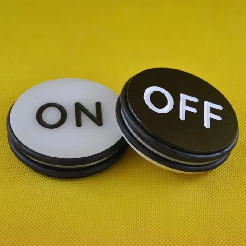 

Double-Sided ON/OFF Marker Disc, Black & White, Acrylic, 7cm Diameter, For Texas Hold'em, Blackjack