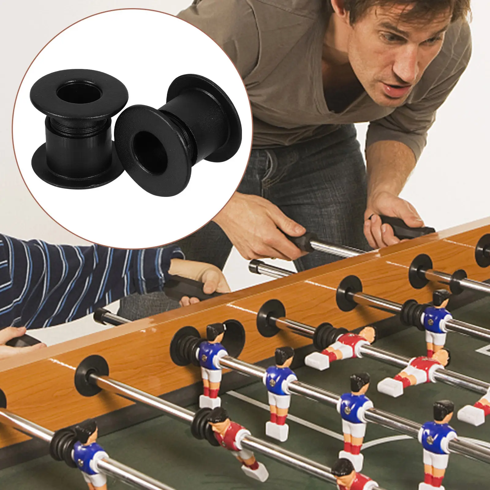 

16Pcs Foosball Table ABS Plastic Bushings Bearings Replacement Parts for Football Machine Foosball Table Parts