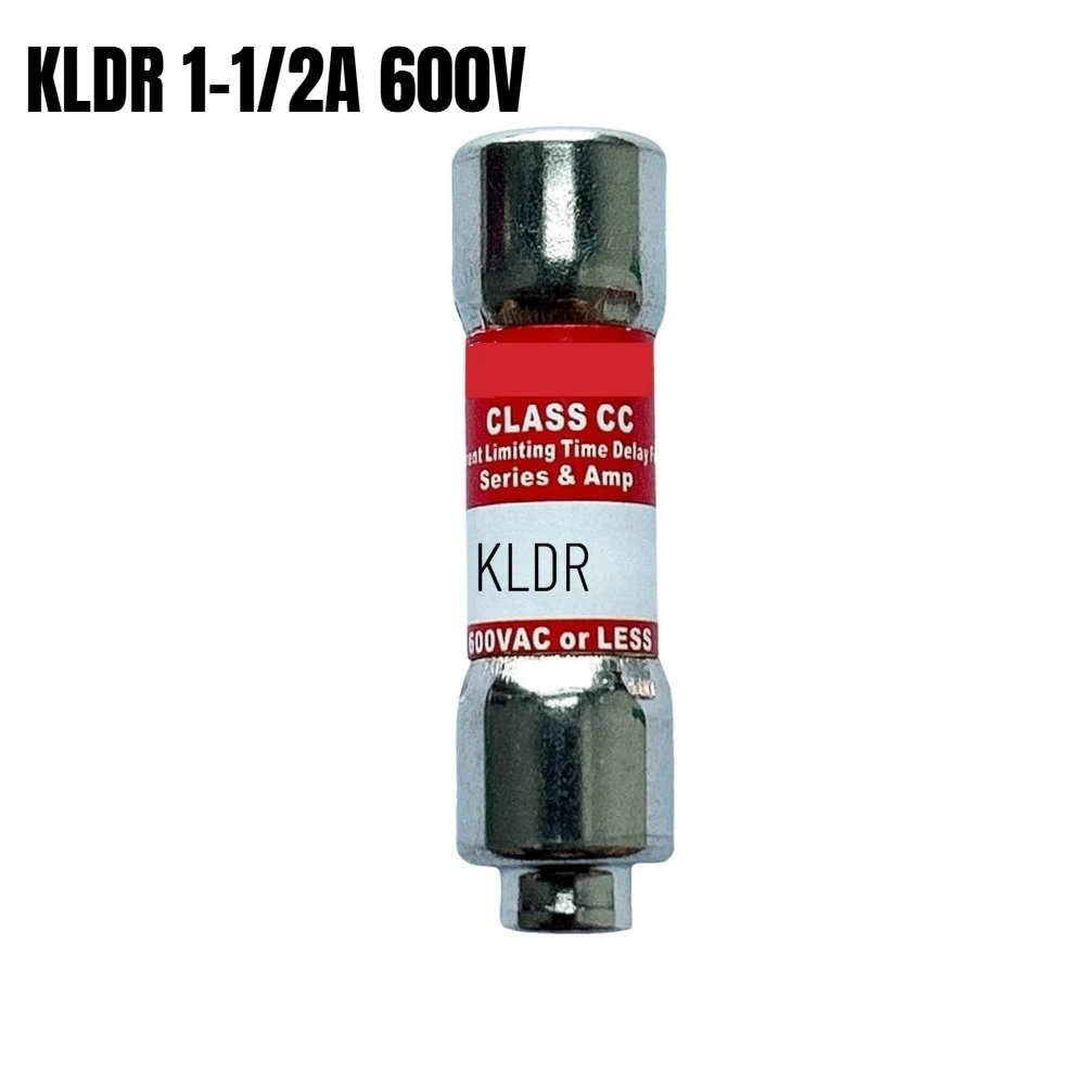 10Pcs/Box Brand New KLDR 1-1/2 Fuse, 1.5A 600VAC Class CC Midget Time Delay Fuse