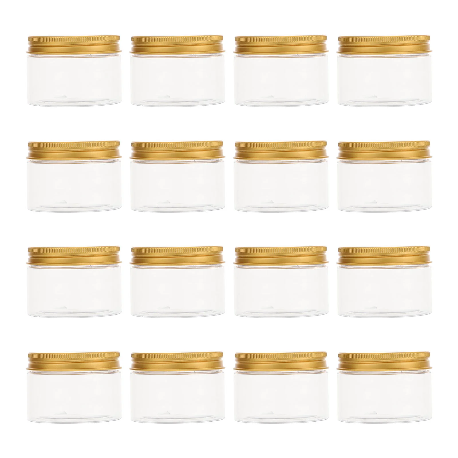 

16 Pcs Multipurpose Sub Container Containers with Lids Cream Bottle Golden Plastic Empty