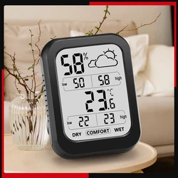 Digital Indoor Thermometer Hygrometer Home Accurate Temperature Humidity Gauge Monitor ℃/℉ Switching with Weather Display