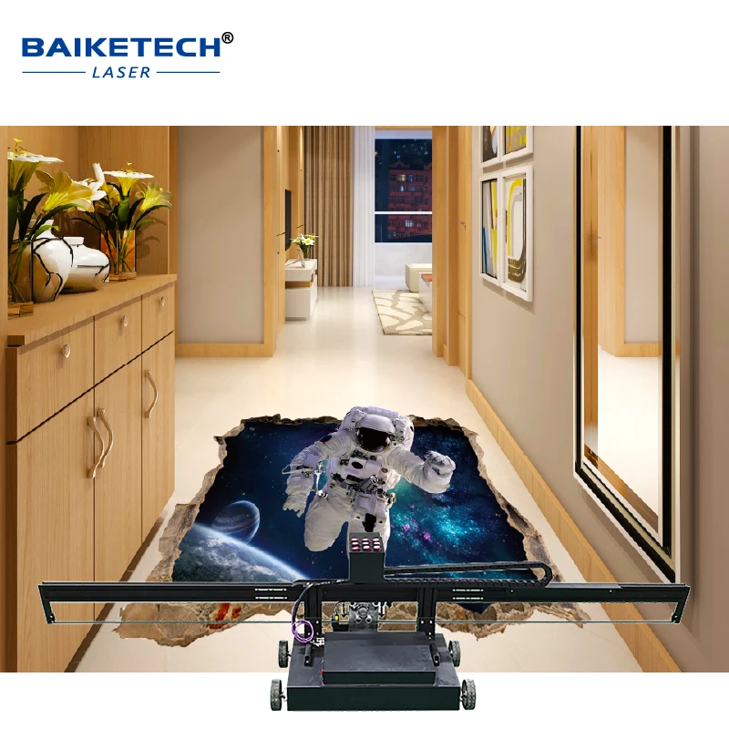 Tuya Large Scale 3D floor printe   UV ink Directly on Concrete Glass Ideal for Museum Exhibition Center Display