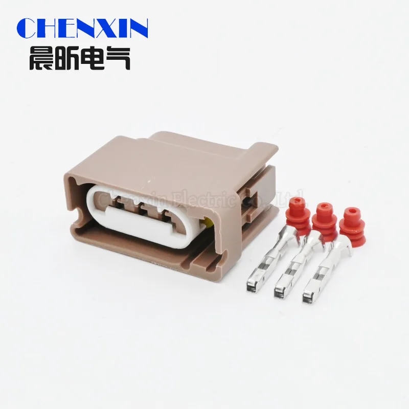 1 Set 3 Pin Automotive Waterproof Connector Headlight Turn Signal Small Light Taillight Plug 3S4T-14A464-DA 92227810