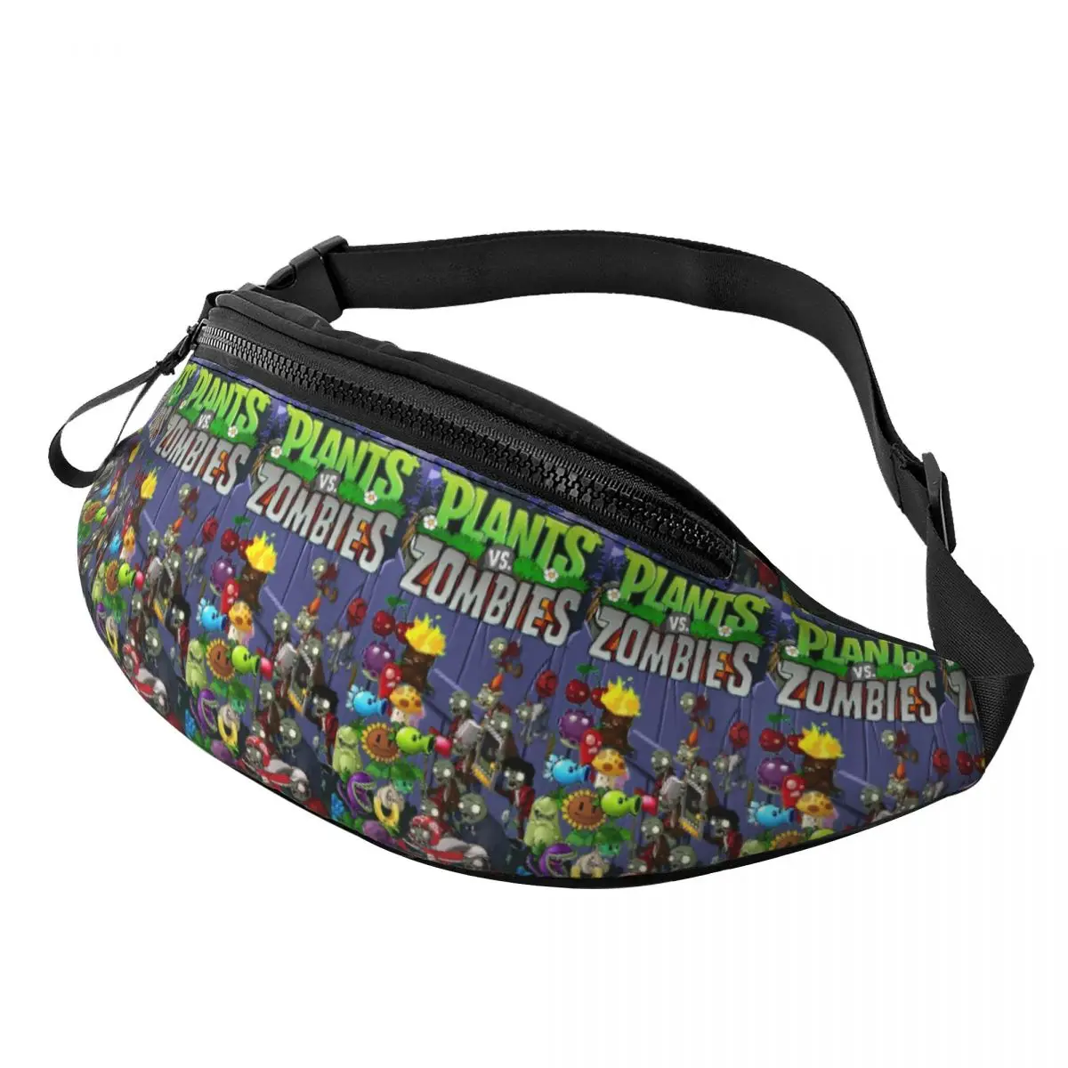 

Custom Plants Video Game Zombies Fanny Pack Men Women Play Gaming Crossbody Waist Bag for Travel Cycling Phone Money Pouch
