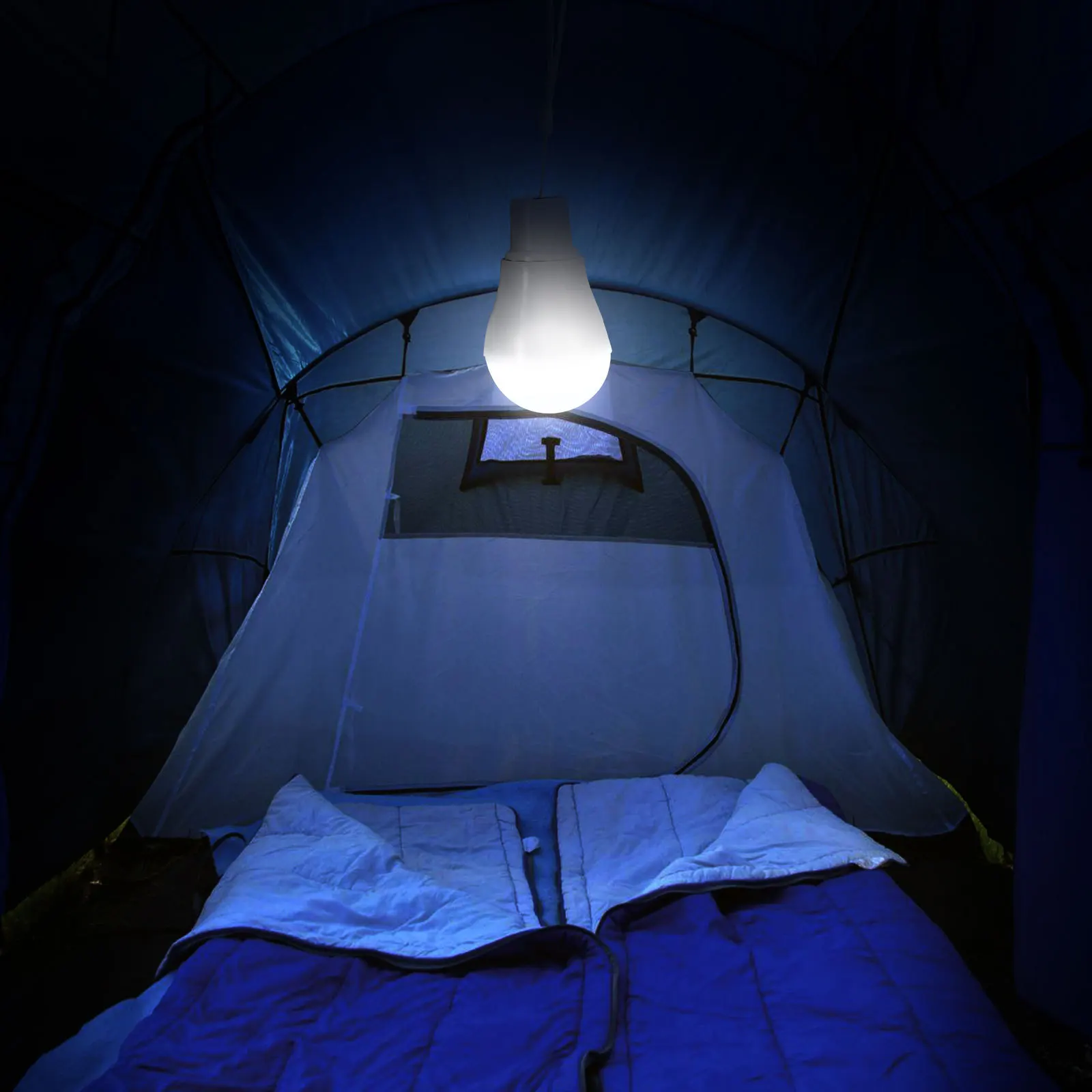 

3W Solar Powered LED Lamp Light Bulb Portable Rechargeable for Home Lighting Indoor Outdoor Emergency Camping Hiking Tent Night