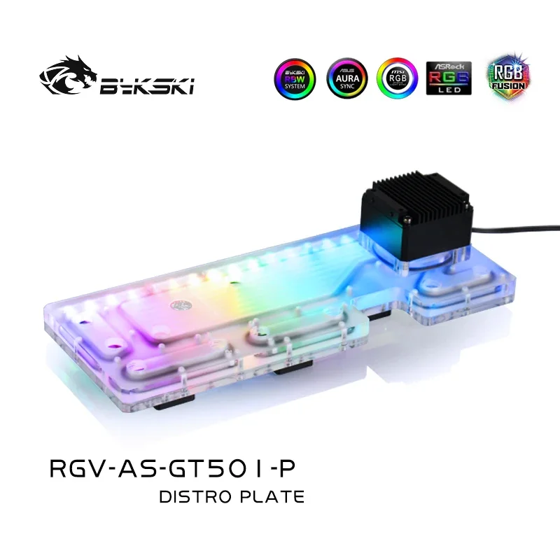 BYKSKI Acrylic Board Waterway board Kit Solution for ASUS TUF GAMING GT501 Kits Computer Case for CPU/GPU Block Support DDC Pump