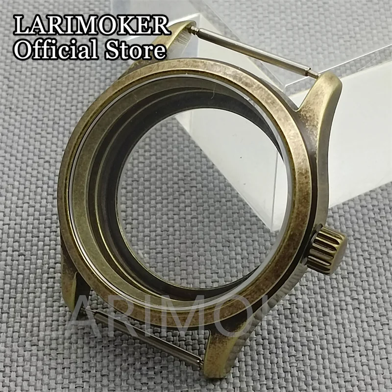 LARIMOKER 36mm/39mm Dome Sapphire Glass Bronze Watch Cases Suitable For NH35/ETA2824 PT5000 Automatic Movement Watch Accessories